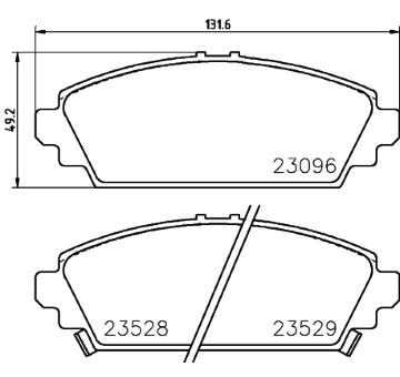 Sada brzdových destiček, kotoučová brzda HELLA PAGID 8DB 355 017-261