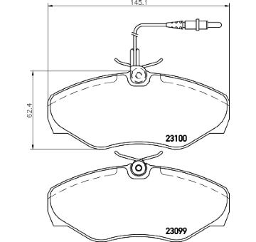 Sada brzdových destiček, kotoučová brzda HELLA PAGID 8DB 355 018-501