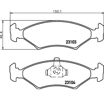 Sada brzdových destiček, kotoučová brzda HELLA PAGID 8DB 355 008-331