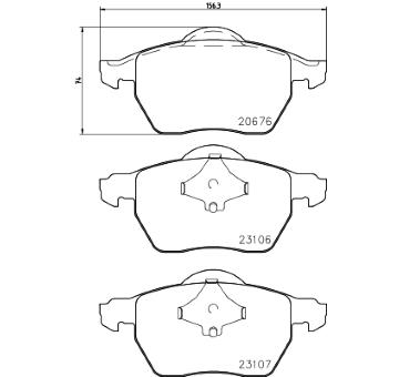 Sada brzdových destiček, kotoučová brzda HELLA PAGID 8DB 355 006-921