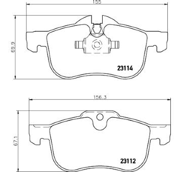 Sada brzdových destiček, kotoučová brzda HELLA PAGID 8DB 355 008-941