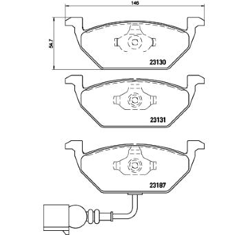 Sada brzdových destiček, kotoučová brzda HELLA PAGID 8DB 355 008-551