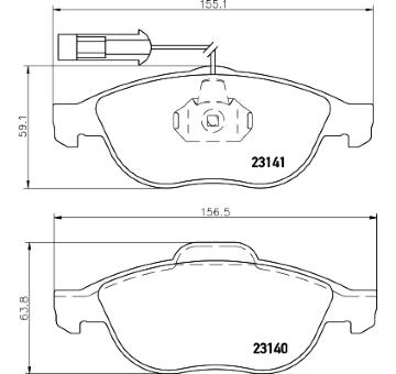 Sada brzdových destiček, kotoučová brzda HELLA PAGID 8DB 355 008-421