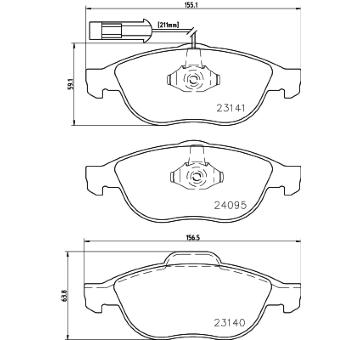 Sada brzdových destiček, kotoučová brzda HELLA PAGID 8DB 355 011-651