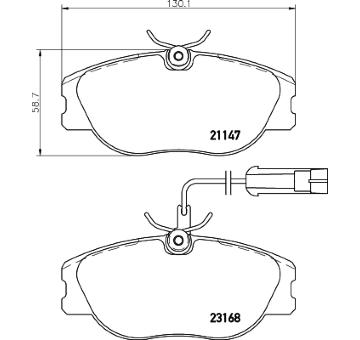 Sada brzdových destiček, kotoučová brzda HELLA PAGID 8DB 355 018-181