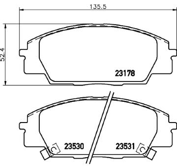 Sada brzdových destiček, kotoučová brzda HELLA PAGID 8DB 355 009-731