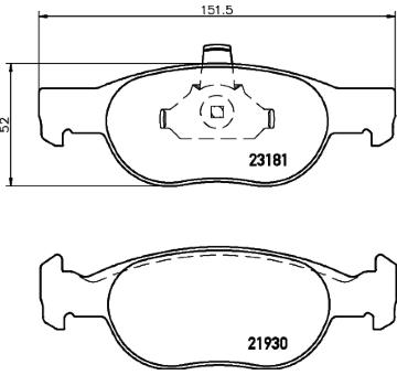 Sada brzdových destiček, kotoučová brzda HELLA PAGID 8DB 355 008-431