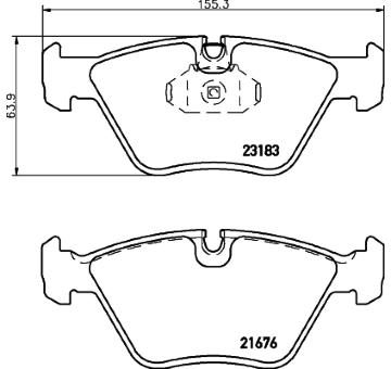 Sada brzdových destiček, kotoučová brzda HELLA PAGID 8DB 355 009-001