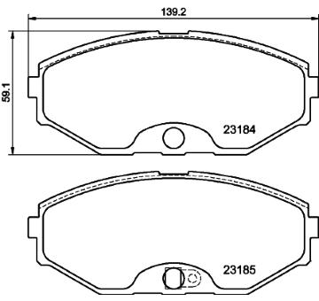 Sada brzdových destiček, kotoučová brzda HELLA PAGID 8DB 355 011-181