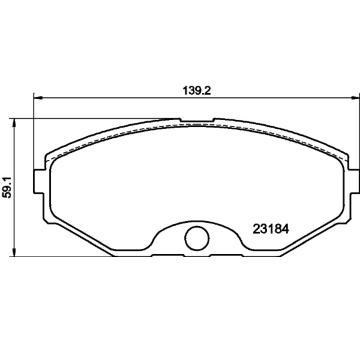 Sada brzdových destiček, kotoučová brzda HELLA PAGID 8DB 355 011-631