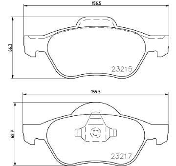 Sada brzdových destiček, kotoučová brzda HELLA PAGID 8DB 355 009-091