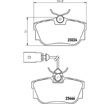 Sada brzdových destiček, kotoučová brzda HELLA PAGID 8DB 355 018-591