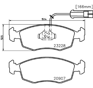 Sada brzdových destiček, kotoučová brzda HELLA PAGID 8DB 355 008-521