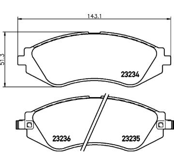 Sada brzdových destiček, kotoučová brzda HELLA PAGID 8DB 355 017-141