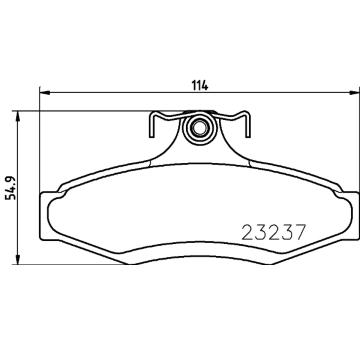 Sada brzdových destiček, kotoučová brzda HELLA PAGID 8DB 355 009-491
