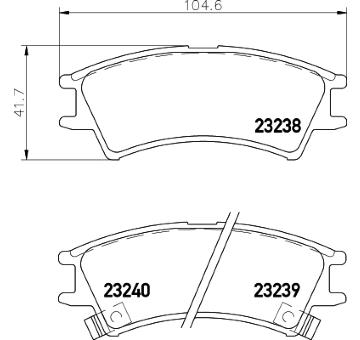 Sada brzdových destiček, kotoučová brzda HELLA PAGID 8DB 355 017-051