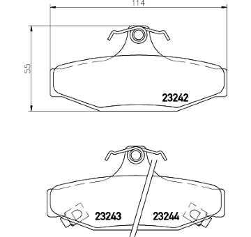 Sada brzdových destiček, kotoučová brzda HELLA PAGID 8DB 355 009-571