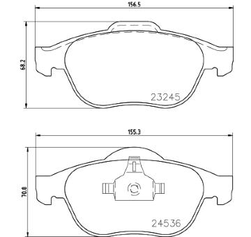 Sada brzdových destiček, kotoučová brzda HELLA PAGID 8DB 355 009-101