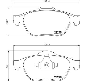 Sada brzdových destiček, kotoučová brzda HELLA PAGID 8DB 355 009-111