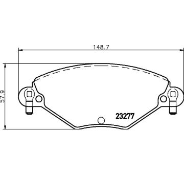 Sada brzdových destiček, kotoučová brzda HELLA PAGID 8DB 355 019-411