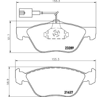 Sada brzdových destiček, kotoučová brzda HELLA PAGID 8DB 355 007-931