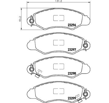 Sada brzdových destiček, kotoučová brzda HELLA PAGID 8DB 355 017-011