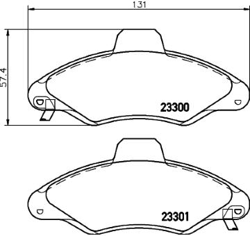 Sada brzdových destiček, kotoučová brzda HELLA PAGID 8DB 355 019-291