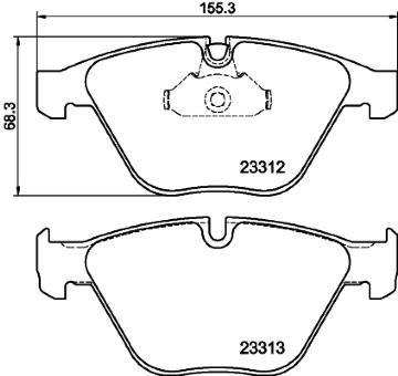 Sada brzdových destiček, kotoučová brzda HELLA PAGID 8DB 355 015-391