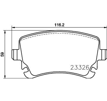 Sada brzdových destiček, kotoučová brzda HELLA PAGID 8DB 355 024-961