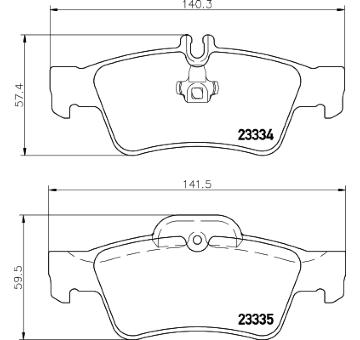 Sada brzdových destiček, kotoučová brzda HELLA PAGID 8DB 355 018-751