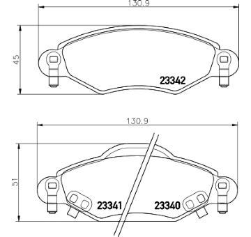 Sada brzdových destiček, kotoučová brzda HELLA PAGID 8DB 355 010-791