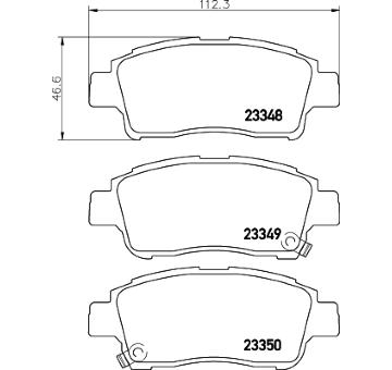 Sada brzdových destiček, kotoučová brzda HELLA PAGID 8DB 355 017-071