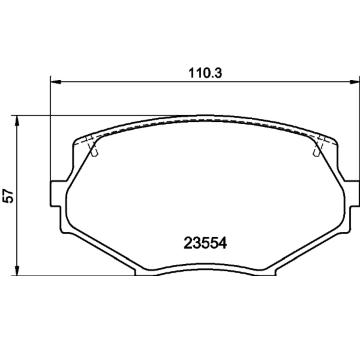 Sada brzdových destiček, kotoučová brzda HELLA PAGID 8DB 355 016-861