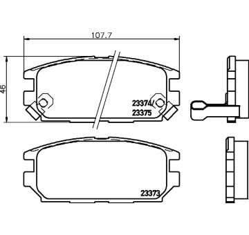 Sada brzdových destiček, kotoučová brzda HELLA PAGID 8DB 355 009-291