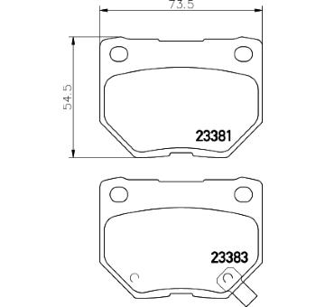 Sada brzdových destiček, kotoučová brzda HELLA PAGID 8DB 355 011-601