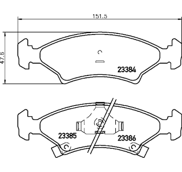 Sada brzdových destiček, kotoučová brzda HELLA PAGID 8DB 355 008-241