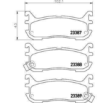 Sada brzdových destiček, kotoučová brzda HELLA PAGID 8DB 355 009-911