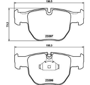 Sada brzdových destiček, kotoučová brzda HELLA PAGID 8DB 355 009-301