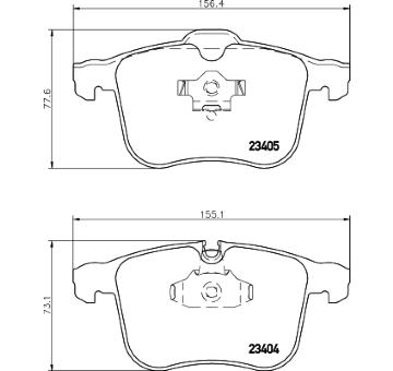 Sada brzdových destiček, kotoučová brzda HELLA PAGID 8DB 355 009-431