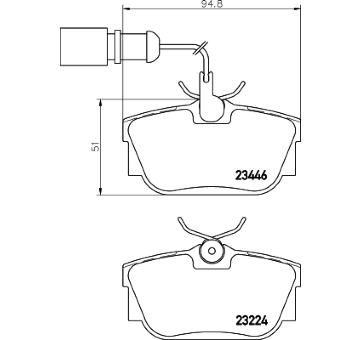 Sada brzdových destiček, kotoučová brzda HELLA PAGID 8DB 355 018-571