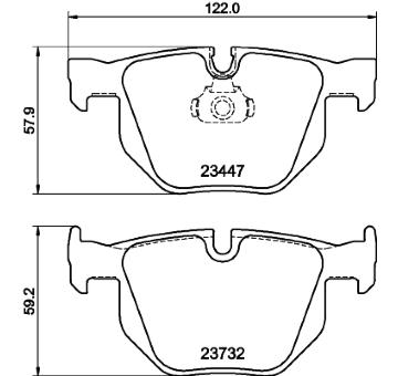 Sada brzdových destiček, kotoučová brzda HELLA PAGID 8DB 355 013-941