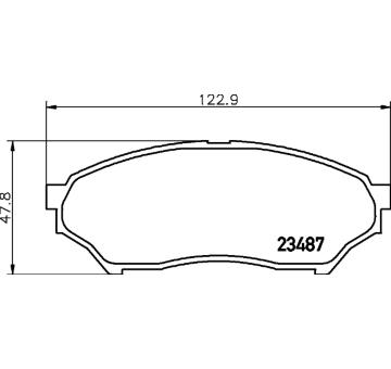 Sada brzdových destiček, kotoučová brzda HELLA PAGID 8DB 355 009-521