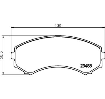 Sada brzdových destiček, kotoučová brzda HELLA PAGID 8DB 355 009-461