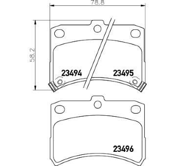 Sada brzdových destiček, kotoučová brzda HELLA PAGID 8DB 355 017-121