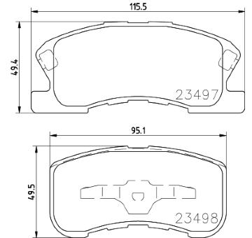 Sada brzdových destiček, kotoučová brzda HELLA PAGID 8DB 355 017-111