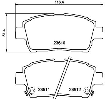 Sada brzdových destiček, kotoučová brzda HELLA PAGID 8DB 355 017-081