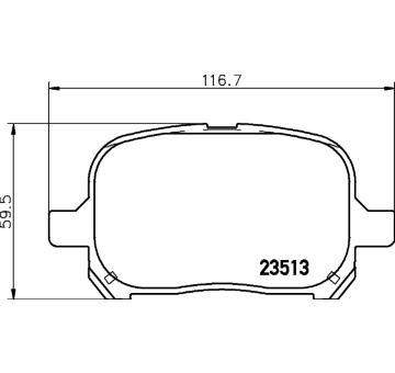 Sada brzdových destiček, kotoučová brzda HELLA PAGID 8DB 355 009-351