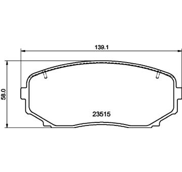 Sada brzdových destiček, kotoučová brzda HELLA PAGID 8DB 355 032-941