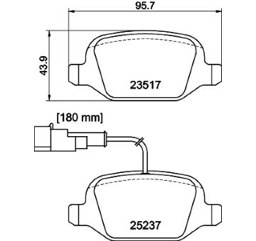 Sada brzdových destiček, kotoučová brzda HELLA PAGID 8DB 355 019-961