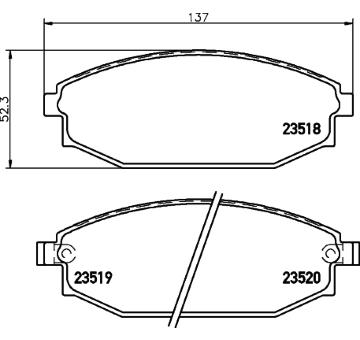 Sada brzdových destiček, kotoučová brzda HELLA PAGID 8DB 355 009-961